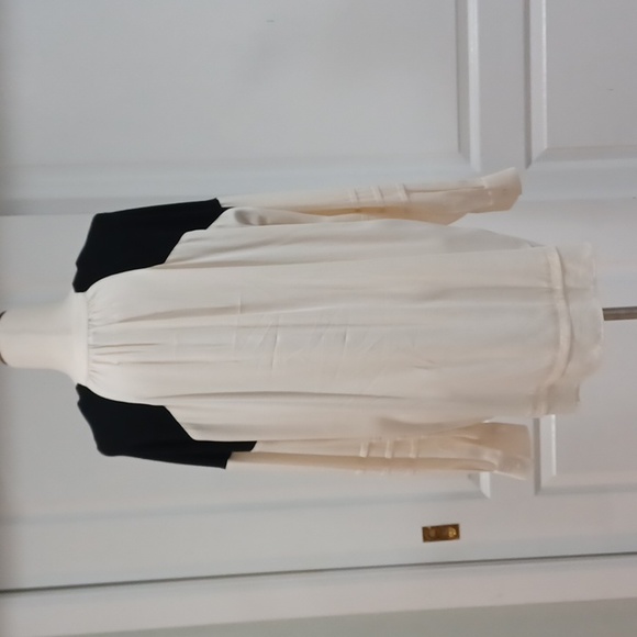 Reiss Addison wool blend colorblock button down V-neck cardigan blouse top 8 - Picture 14 of 16